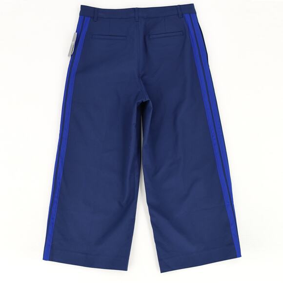 Lauren Ralph Lauren Women Navy Cotton Side Stripe Cropped Trousers Size US 10 - Picture 6 of 6
